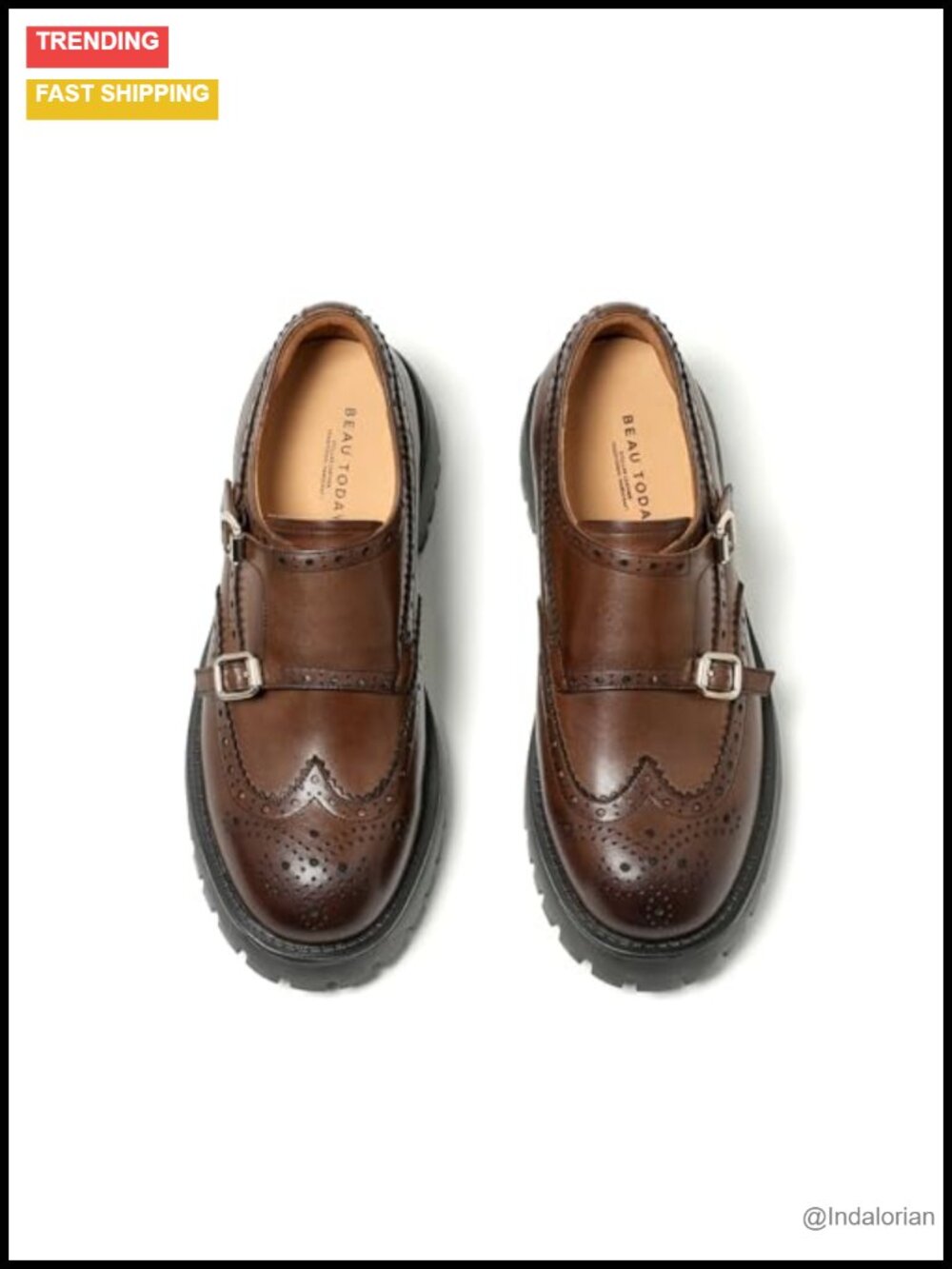 Chunky Platform Leather Loafers Wingtip Brogue Tassel Monk Strap Slip On